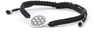 Beneto exclusive Elegantní Kabala náramek s černou šňůrkou Mandala AGB564