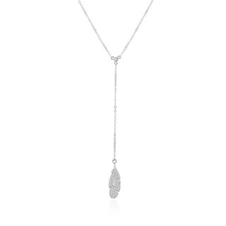 Beneto Elegante zilveren ketting met veer AGS986/47