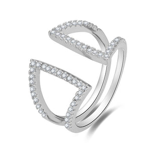 Beneto Bague en argent avec zircone AGG473