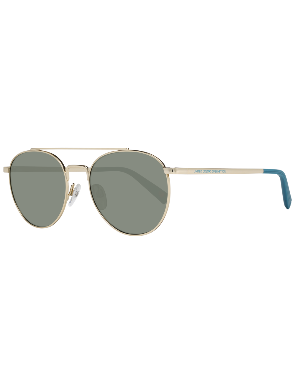 Benetton United Colors of Benetton Occhiali da sole ovali oro metallizzato Unisex — Occhiali da sole
