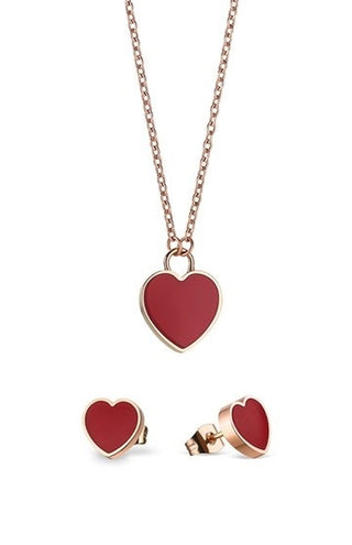 Bering Arctic Symphony 431-715 - Romantic bronze jewelry set (necklace, earrings)
