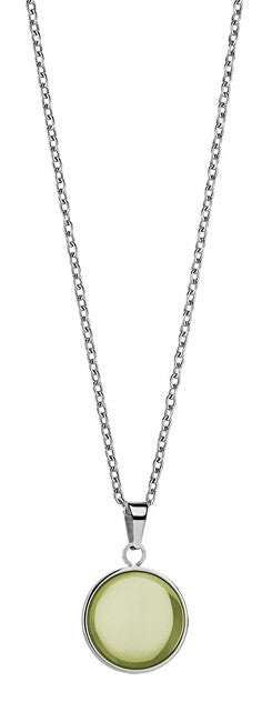 Bering Decent Artic Symphony Green Crystal Steel Necklace 430-155-450