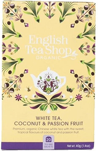 English tea shop White tea con coconut and passion fruit BIO 20 bags