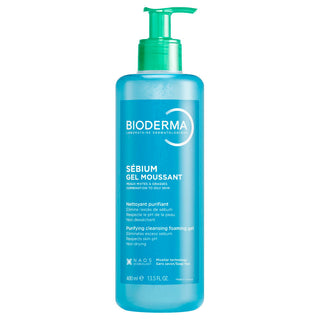 Bioderma Sebium, Gel Detergente Purificante, Per Il Viso, 400 ml