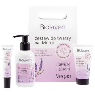 Set per la cura del viso da giorno Biolaven 150 ml + 50 ml + 15 ml