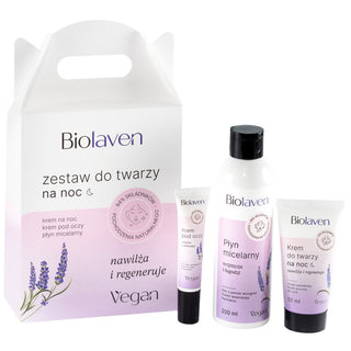 Biolaven Set per la cura del viso notturno 200 ml + 50 ml + 15 ml