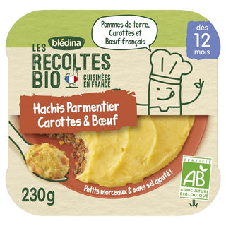 Blédina Les Récoltes BIO Da 12 Mesi - Piatto Hachis Parmentier Carote e Manzo 230g