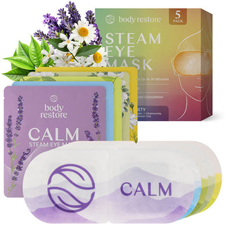 Body restore Set of relaxing eye masks Mix Steam maschera contorno occhi 5 pezzi