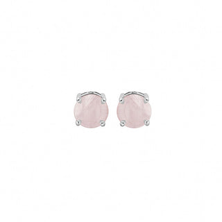 Kalace Silver Orecchini con rose quartz SE10230F
