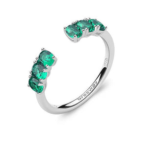 Brosway Fancy Life Grüner glänzender offener Ring FLG10 – Umfang: L (56 – 59 mm)