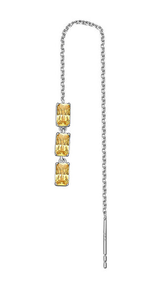 Brosway Single Long Silver Earrings Fancy Energy Yellow FEY12