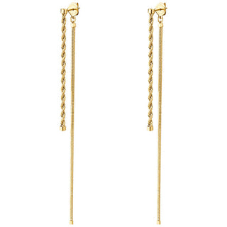 Brosway Essential BNL09 2 w 1 długie pozłacane kolczyki - Długość: 10 cm