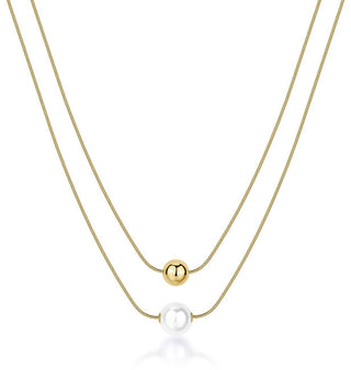 Brosway Collana Doppia Placcata Oro Con Perla Artificiale Perfect Bpc47