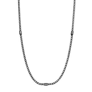 Brosway Elegant svart stålhalsband för män Ink BIK05