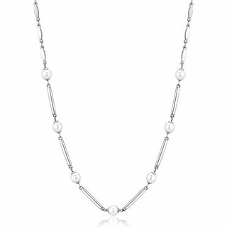 Brosway Elegante stalen ketting met parels Affinity BFF160