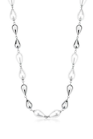Brosway Elegante Steel Necklace with Synthetic Pearls Perfect Bpc70 