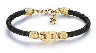 Brosway Bracelet élégant en cuir noir pour homme Knocker BKC20