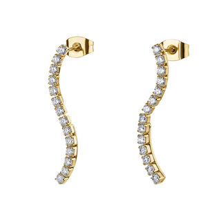 Brosway Elegant gold-plated Orecchini with zircons Desideri BEIE032