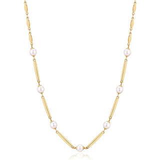 Brosway Elegant guldpläterad affinity pärlhalsband BFF161