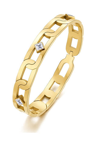 Brosway Elegante pulsera bañada en oro con cristales With You BWY20