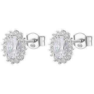 Brosway Elegante Fancy Infinite Weiß Silber Ohrringe FIW58