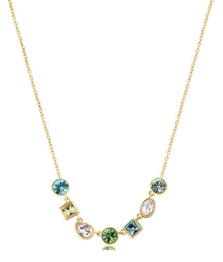Brosway Collar divertido bañado en oro con cristales de colores Symphonia BYM164
