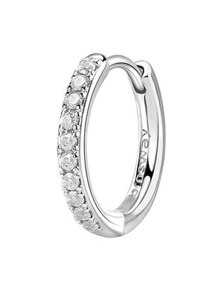 Brosway Einzelner runder Ohrring Fancy Infinite mit weißem Zirkonia FIW102