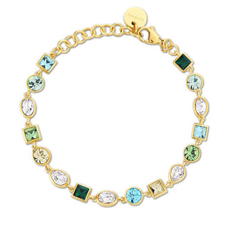 Brosway Pulsera de lujo bañada en oro con cristales de colores Symphonia BYM171