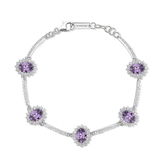 Brosway Pulsera de plata de lujo con circonitas Fancy Magic Purple FMP43