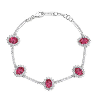 Brosway Luxuriöses Silberarmband mit Zirkonia Fancy Passion Ruby FPR40