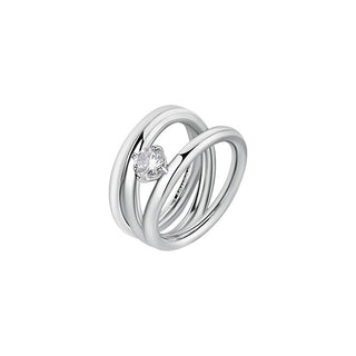 Brosway Solid steel Anello with zircon Ribbon BBN45 - Circuit: 54 mm