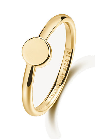 Brosway Essential BNL124 Minimalistisk guldpläterad ring - Krets: 58 mm