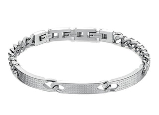 Brosway Pulsera moderna de acero Bullet BUL57 para hombre