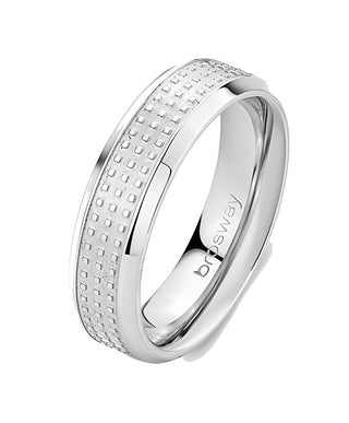 Brosway Anillo de acero moderno Bullet BUL66 para hombre - Circunferencia: 67 mm