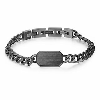 Brosway Pulsera negra de moda para hombre Ink BIK16