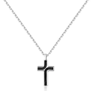 Brosway Collier croix en acier intemporel BBC07