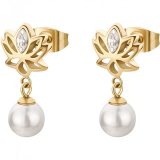 Brosway Delicados pendientes de concha y perla de chakra BHKE179