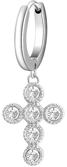 Brosway Pendientes individuales de acero con forma de cruz de chakra BHKE018