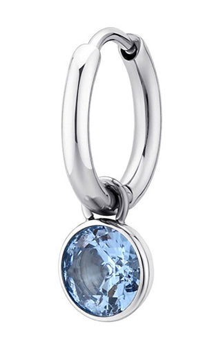 Brosway Boucle d'oreille simple en acier avec zircon bleu 2 en 1 Chakra BHKE127