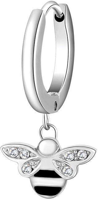 Brosway Pendiente individual de acero con forma de abeja y cristales de chakra BHKE023EN