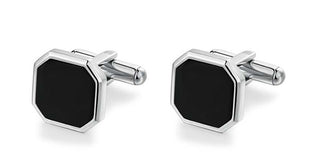 Brosway Boutons de manchette en acier et onyx noir BIK132