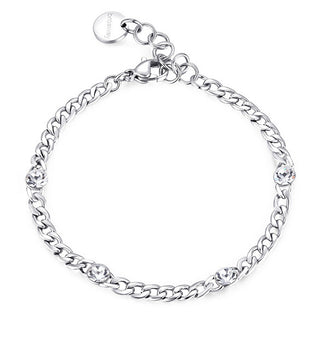 Brosway Pulsera de acero con cristales Symphonia BYM85