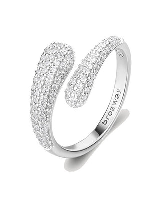 Brosway Anello Aperto In Argento Infinite White Fancy Fiw128 - Circuito: 54 Mm