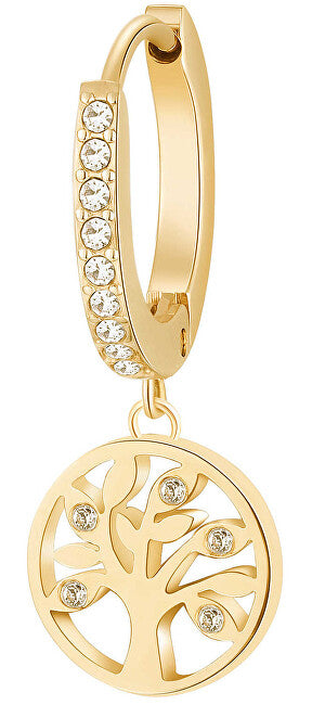 Brosway Pendientes individuales chapados en oro con chakra del Árbol de la Vida BHKE005