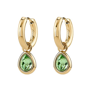 Brosway Gold-plated 2-in-1 Orecchini with green crystal Symphonia BYM217