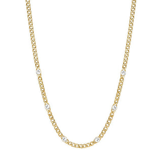 Brosway Collar bañado en oro con cristales Symphonia BYM84