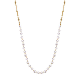 Brosway Guldpläterat halsband med syntetiska pärlor Essential BNL038