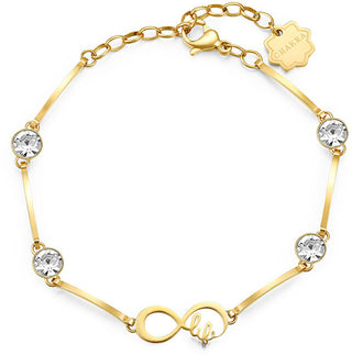 Brosway Pulsera chapada en oro con chakra del infinito BHKB030