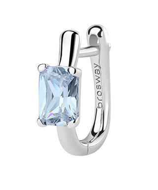 Brosway Pendientes individuales de plata azul claro con nube elegante FCL08