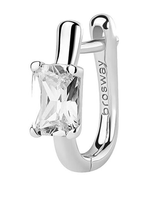 Brosway Pendientes individuales de plata blanca Fancy Infinite FIW11